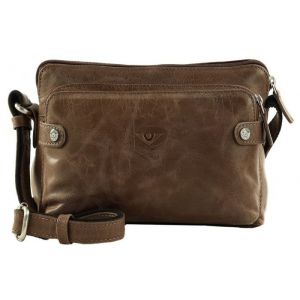 VOi Sac &agrave; &eacute;paule bandouli&egrave;re marron en cuir pour femme et homme City Cowboy Carola Crossbody Bag 271552