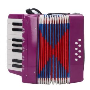 Accordéon piano OMABETA - Niveau dentrée - 17 touches - 8 touches de basse - ABS - Blanc Violet