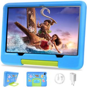 Tablette Tactile 10 Pouces Android 12 Tablette Enfants 4Go RAM 128Go ROM Kids Tablette Pas Cher pour enfant avec Playstore