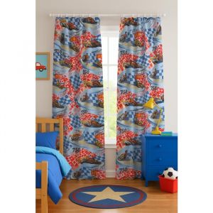 Double Rideaux - MORTREUX - Grand Prix - 2 x 160 x 260 cm - Polyester - Lavable &agrave; 40&deg;C