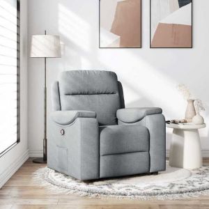 BEWI&reg;Fauteuil inclinable - Fauteuil R&eacute;glable/Fauteuil de relax - 1 personne - Gris clair Tissu &FR27404