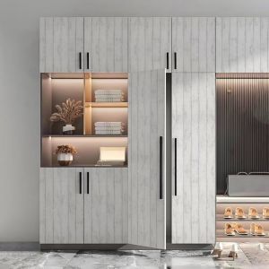 Papier peint bois blanc-Papier adh&eacute;sif effet bois blanc vintage pour meublesplacardstiroirscuisinechambre445x500 cm