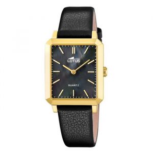 Montre femme bracelet acier - Lotus - Montre femme Lotus rectangulaire cuir noir