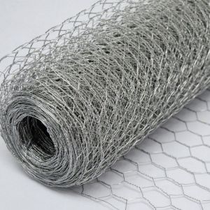 Grillage Métallique pour Cloture  Maillage Hexagonal : 25x25mm  Longueur 25m  Hauteur 50cm  Clôture pour animaux et plantes