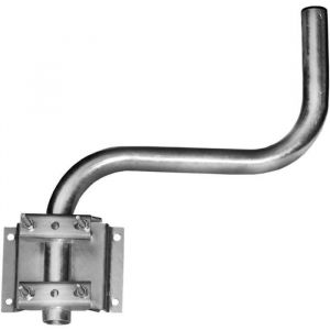 Support mural SAT acier A.S. SAT 23240 Distance au mur: 40 cm Adapté pour taille de parabole: Ø jusquà 90 cm en forme de S argent