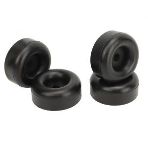 OMABETA Lot de 4 butoirs en caoutchouc pour rampe de remorque amortisseur en caoutchouc rond avec trou protection parfaite