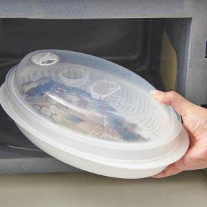 Cuisine Artisanat Four à Micro-Vapeur Poisson - Plastique Micro-Ondes Conteneurs pour Le Poisson Blanc TAPO2274