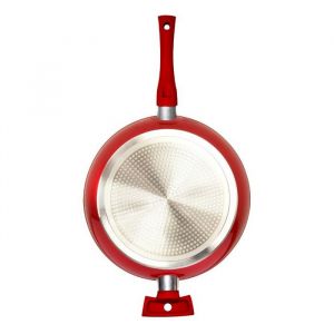 Poêle antiadhésive avec fond nid dabeilles rouge Tentation 32cm