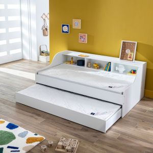matelas pour lit tiroir bultex nano 90x180 - Blanc - Garantie 5 ans - Bultex
