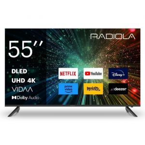 RADIOLA - RA55A2 - TV LED 55(139cm) - 4K UHD 3840x2160 - Smart TV Vidaa - HDMIx3 - HDR - Netflix - Dolby