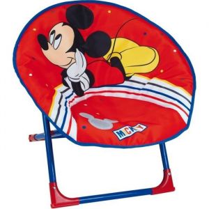 Siège lune pliable pour enfant - FUN HOUSE - MICKEY - Garçon - Tissu 100% polyester - A partir de 3 ans