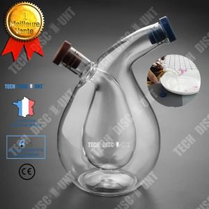 Distributeur dhuile et de vinaigre - Inox - Grande capacité 360ml - Design élégant - Bocal scellé