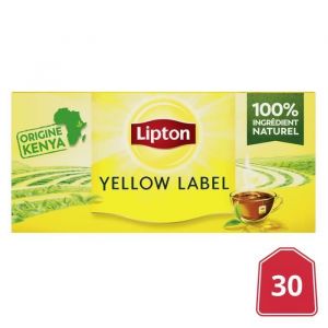 LOT DE 2 - LIPTON - Thé noir Yellow Label - boîte de 30 sachets - 48 g