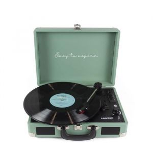 Platine Vinyle PRIXTON VC400 Tourne-disque Bluetooth/USB/SD Lecteur et Numérisation des vinyles 2 Haut-parleurs Couleur Mint