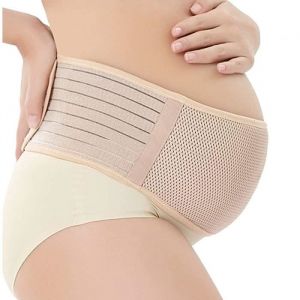 Bande De Ventre De Maternité Pour La GrossesseCeinture De Maintien De grossesse Douce & RespiranteBandes de soutien pelvien(Marron