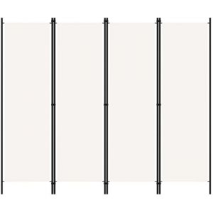 Cloison de séparation -PARAVENT Séparation de pièces Cloison amovible - 4 panneaux Blanc 200x180 cm