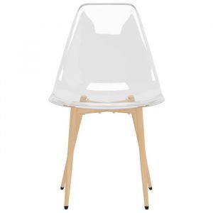 Transparent Chaises de cuisine/bar - SOLOMON -[lot de 2] - Pour 2 personnes - Transparent PET CCC1127