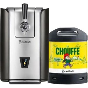 PerfectDraft Pro – Pack Tireuse À Bière + 1 Fût Chouffe 6L – Machine Pression À Domicile – Refroidissement À 3°C