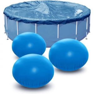 2pcs Coussin Piscine Hivernage &Oslash; 4ft Coussin Gonflable Piscine Hivernage Flotteur Hivernage Piscine Ballon Hivernage Piscine