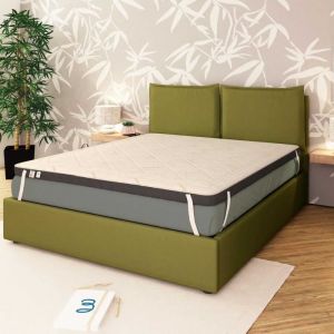 Surmatelas Bambou 130x190 cm - Mémoire de forme - Épaisseur 7 cm - Qualité optimal