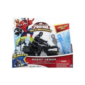 AGENT VENOM AVEC SON QUAD DATTAQUE - SPIDER-MAN : WEB WARRIORS - HASBRO 1468