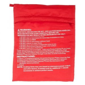 Sac réutilisable Cuisine Lavable 24*19cm au four cuisson rôti de pommes de terre micro-ondes rouge
