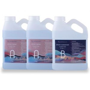 R&eacute;sine &Eacute;poxy Transparente pour Bois 39 Kg - Tables de Rivi&egrave;re Rev&ecirc;tement & Moulage