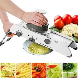 Mandoline Trancheuse 18 Types de Multifonctions Réglable PL8 Saucisson Professionnelle Cuisine Gaufrier Juliennes Acier INOX Couper