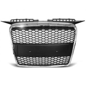 Grille de calandre pour Audi A3 2005 a 2008 look Sport chrome noir