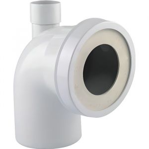 INTERPLAST Pipe WC courte coudée 90° mâle avec piquage