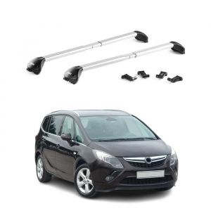 Barres de toit transversales pour Opel Zafira C Tourer 2011-2018 Alu Gris 2x ABE