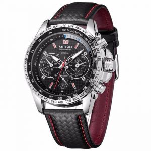 Montres Hommes Top Marque Quartz Hommes Montre Mode Casual noir PU Starp Horloge Hommes Grand Cadran Temps Erkek Saat Relogio Black