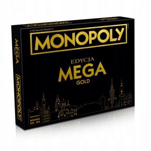 Jeu de société - Winning Moves - Monopoly MEGA Gold - Édition Deluxe - Plateau XL - Règles Variées