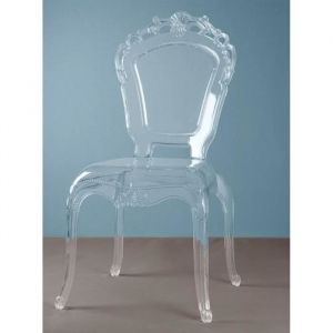 Chaise - REGNA - Polycarbonate transparent - Style romantique - Pour salle à manger - 1 place