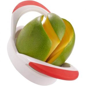 Coupe-Fruits - Inox - Coupe Pomme - 18cm - ABS - Rouge et Blanc