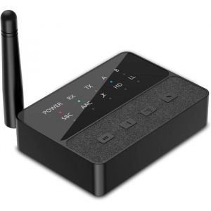 R&eacute;cepteur Bluetooth 5.3 Pour 2 Casques Pour Tv 2 En 1 Transmetteur Bluetooth Sans Fil Adaptateur Audio Dac & Aptx Hd Low Latency A