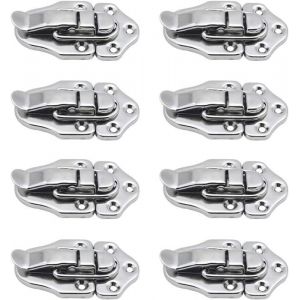 8 Fermoir à bascule loquets Verrou à bascule Fermeture a Levier Fermeture pour Cadeaux Coffre à Outils valise et Coffre - Argent