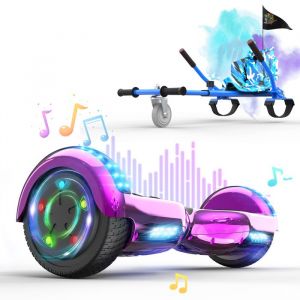 Pack Hoverboard rose et Hoverkart bleu - RCB - Cadeau Super pour les Enfants