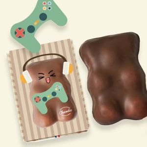 Ourson Guimauve XL geek - Chocolat Lait