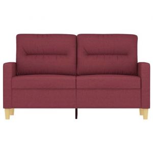 Sofa droit fixe - Clic Clac Canapé à 2 places - NEUF - Rouge bordeaux 120 cm Tissu CA4550217