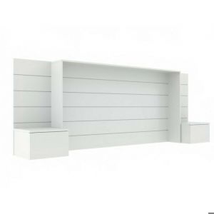 Tête de lit avec chevets Faro   Blanc 160 cm