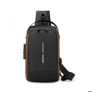 Sacoche &agrave; Bandouli&egrave;re Homme Poitrine Imperm&eacute;able pour &agrave; Pied Cyclisme Voyage et Sport XD1364 Noir