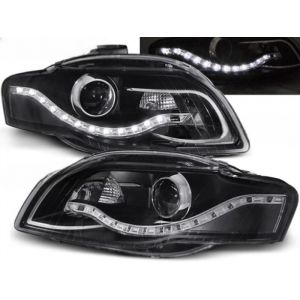Paire de feux phares Audi A4 B7 de 2004 a 2008 Daylight led noir-27361036