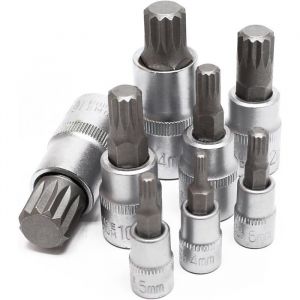 Jeu de douilles XZN Denture multiple 8 Pi&egrave;ces M4 - M16