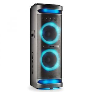 NGS Wild Space 3 - Enceinte Portable 4000W Bluetooth 5.3 TWS Double Subwoofer 10  Tweeter Horn Lumières LED RGB