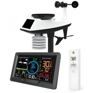 Station m&eacute;t&eacute;o - PRO - 5 en 1 - WiFi - Capteur ext&eacute;rieur - Noir