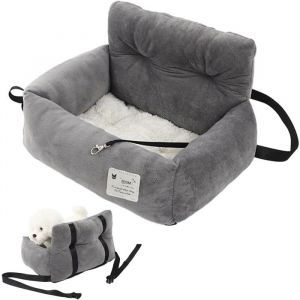 Si&egrave;ge auto pour chien &ndash; Si&egrave;ge rehausseur confortable ultra doux pour animal domestique avec poign&eacute;e si&egrave;ge de voiture pour chien