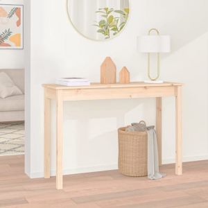 Automne/hiver Brun Table consoleTable dappoint Console  Pour s&eacute;jour 110x40x75cm - bois massif de pin - Hauteur:75cm DEC9078