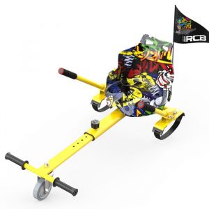 RCB Hoverkart Accessoire pour Gyropode Auto-Équilibrage - Siège Karting Ajustable (20kg Min-100kg Max) - Jaune