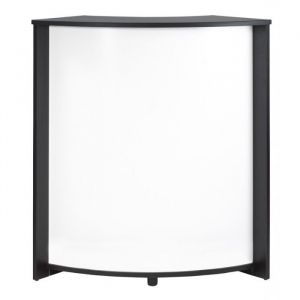 Meuble-Comptoir Bar 96 cm Noir 3 Niches - Blanc - L 96.7 x l 44.9 x H 104.8 cm